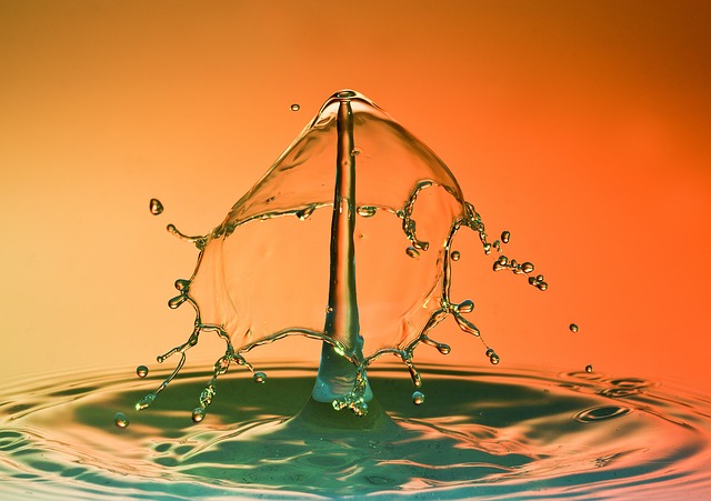 still photo of drop of water